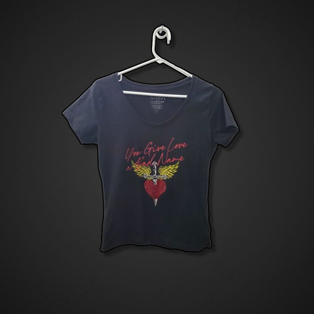 Bon Jovi You Give Love A Bad Name Tshirt Size M